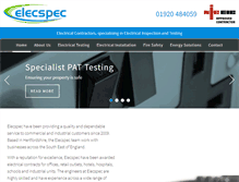 Tablet Screenshot of elec-spec.com